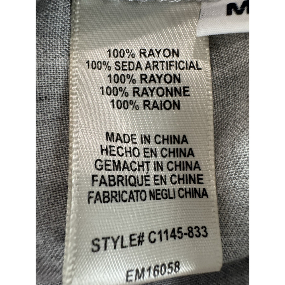 Cloth & Stone Gray Button Front Shirt Medium Rayon Casual Pocket Button Down - Picture 7 of 8